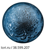 A blue magic ball or sphere for divination on the water. Isolated. Astrology and mysticism. Стоковая иллюстрация, иллюстратор Светлана Качанова / Фотобанк Лори