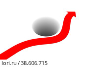 Black hole arrow 3d illustration. Стоковая иллюстрация, иллюстратор Максим Иванов / Фотобанк Лори
