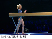 Дарья Спиридонова, многократная чемпионка по спортивной гимнастике на шоу Алексея Немова "Легенды спорта" - 2018 в Московском Дворце Спорта в Лужниках, Россия. Редакционное фото, фотограф Pukhov K / Фотобанк Лори
