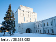 Старинная Знаменская (Власьевская) башня январским днем. Ярославль, Золотое кольцо России (2023 год). Стоковое фото, фотограф Виктор Карасев / Фотобанк Лори