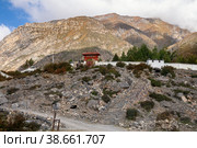 Muktinath temple in the Himalayas. Lower Mustang Region, Nepal (2012 год). Стоковое фото, фотограф Юлия Бабкина / Фотобанк Лори