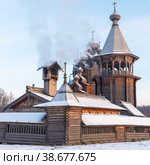Усадьба Богословка. Церковь Покрова Пресвятой Богородицы. Ленинградская область (2021 год). Редакционное фото, фотограф Александр Щепин / Фотобанк Лори