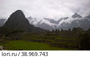 Panoramic view to Machu Picchu archaeological site and Huayna Picchu mountain , Cuzco, Peru (2018 год). Стоковое фото, фотограф Сергей Майоров / Фотобанк Лори