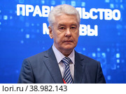 Сергей Собянин. Мэр Москвы. (2018 год). Редакционное фото, фотограф Александр Тарасенков / Фотобанк Лори