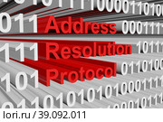 Address Resolution Protocol 3d render illustration. Стоковая иллюстрация, иллюстратор Максим Иванов / Фотобанк Лори