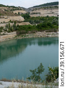 Landscape with St. Klimentovsky Lake in Inkerman, Crimea (2021 год). Стоковое фото, фотограф Виктория Кольцова / Фотобанк Лори