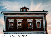 Irkutsk, Russia-September 18, 2020: 130 Kvartal quarter (Irkutsk Sloboda) is a specially created area of historic buildings. Редакционное фото, фотограф Виктория Кольцова / Фотобанк Лори