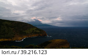 Sunset view mount Guia, Faial island, Azores, Portugal (2015 год). Стоковое фото, фотограф Сергей Майоров / Фотобанк Лори