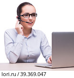 Businesswoman at her working desk with laptop. Стоковое фото, фотограф Elnur / Фотобанк Лори