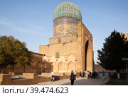 Мечеть Биби Ханум. Самарканд. Узбекистан (2022 год). Редакционное фото, фотограф Сергей Афанасьев / Фотобанк Лори