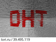 DHT binary code 3d illustration. Стоковая иллюстрация, иллюстратор Максим Иванов / Фотобанк Лори
