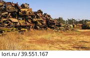 Tank and other war vehicles Cemetery in the Asmara Eritrea, Стоковое фото, фотограф Сергей Майоров / Фотобанк Лори