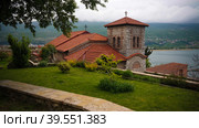 Exterior view to Church small St. Vrach St. Cosmas and Damian, Ohrid, North Macedonia (2017 год). Стоковое фото, фотограф Сергей Майоров / Фотобанк Лори