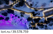a beautiful view of the illumination of the ruskela mountain park. republic of karelia. Стоковое видео, видеограф Николай Титюк / Фотобанк Лори