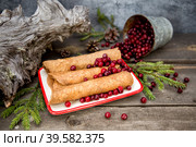 Сульчинат с пшенной кашей. Рецепты северной кухни. Стоковое фото, фотограф Наталья Осипова / Фотобанк Лори