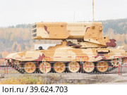 Buratino loading transport. TOS-1A system. Russia (2013 год). Редакционное фото, фотограф Сергей Буторин / Фотобанк Лори