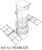 Hubble space telescope. Sattellite. Стоковая иллюстрация, иллюстратор Кирилл Черезов / Фотобанк Лори