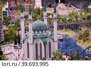 Макет казанской мечети "Кул-Шариф". Музей "Гранд Макет Россия " в Санкт-Петербурге. (2023 год). Редакционное фото, фотограф Наталья Зверева / Фотобанк Лори