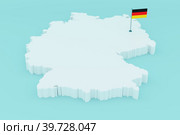 Трёхмерный контур Германии. Стоковая иллюстрация, иллюстратор Олег Безруков / Фотобанк Лори