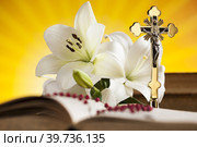 Holy Communion Bread, Wine for christianity religion. Стоковое фото, фотограф Sebastian Duda / PantherMedia / Фотобанк Лори