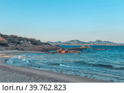 Capriccioli beach in Costa Smeralda. (2017 год). Стоковое фото, фотограф Татьяна  Бральнина / Фотобанк Лори