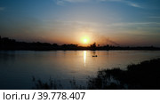 Landscape of Euphrates river in Nasiriyah at the sunset Iraq. Стоковое фото, фотограф Сергей Майоров / Фотобанк Лори