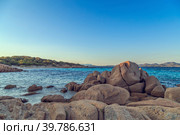 Capriccioli beach in Costa Smeralda. (2017 год). Стоковое фото, фотограф Татьяна  Бральнина / Фотобанк Лори