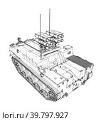 Anti-tank armored car. Стоковая иллюстрация, иллюстратор Кирилл Черезов / Фотобанк Лори