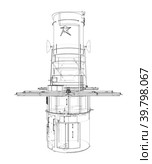 Hubble space telescope. Sattellite. Стоковая иллюстрация, иллюстратор Кирилл Черезов / Фотобанк Лори