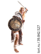woman gladiator/Ancient warrior. Стоковое фото, фотограф Luis Louro / PantherMedia / Фотобанк Лори