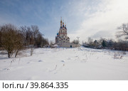 Церковь Казанской иконы Божьей Матери, Долгопрудный. Московская область (2018 год). Стоковое фото, фотограф Олег Пученков / Фотобанк Лори