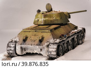 Diorama with old soviet t 34 tank. Стоковое фото, фотограф Сергей Буторин / Фотобанк Лори