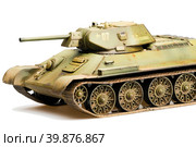 Model of soviet old T-34 tank. Стоковое фото, фотограф Сергей Буторин / Фотобанк Лори
