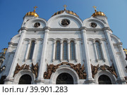 Храм Христа Спасителя. Улица Волхонка, 15. Район Хамовники. Город Москва (2010 год). Стоковое фото, фотограф lana1501 / Фотобанк Лори
