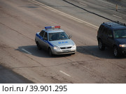 Автомобиль Военной автоинспекции. Пречистенская набережная. Район Хамовники. Город Москва (2010 год). Редакционное фото, фотограф lana1501 / Фотобанк Лори
