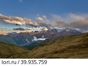 Перевал Шаукам, Кавказ, Кабардино-Балкария. Стоковое фото, фотограф Сергей Леденёв / Фотобанк Лори