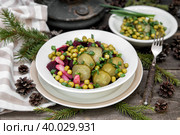 Винегрет из отварных овощей. Рецепты русской кухни. Стоковое фото, фотограф Наталья Осипова / Фотобанк Лори