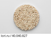 sample of stone chips, pavements for footpaths and sidewalks. Стоковое фото, фотограф Скрипачев Антон / Фотобанк Лори