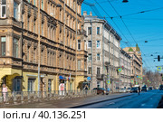Доходные дома на Суворовском проспекте. Санкт-Петербург (2023 год). Редакционное фото, фотограф Александр Щепин / Фотобанк Лори