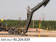 Assemblage of the mechanized bridge from TMM set (2019 год). Редакционное фото, фотограф Сергей Буторин / Фотобанк Лори