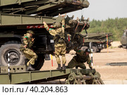 Assemblage of the mechanized bridge from TMM set (2019 год). Редакционное фото, фотограф Сергей Буторин / Фотобанк Лори