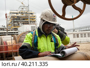 Строительство "Запсибнефтехима". Сибур. Тобольск (2018 год). Редакционное фото, фотограф Сергей Буторин / Фотобанк Лори