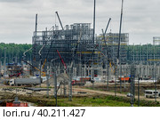 Строительство "Запсибнефтехима". Сибур. Тобольск (2016 год). Редакционное фото, фотограф Сергей Буторин / Фотобанк Лори