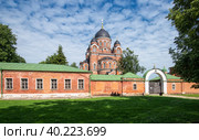 Спасо-Бородинский женский монастырь летним днем. Московская область, Можайский район, Ворошилово (2020 год). Стоковое фото, фотограф Олег Пученков / Фотобанк Лори