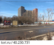 Строительство двадцатиодноэтажного монолитного жилого дома. 11-я Парковая улица, владение 45. Район Северное Измайлово. Город Москва (2023 год). Редакционное фото, фотограф lana1501 / Фотобанк Лори