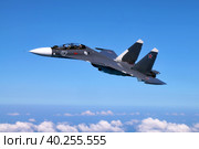 Многоцелевой истребитель Су-30СМ морской авиации ВМФ России (2019 год). Редакционное фото, фотограф Александр Тарасенков / Фотобанк Лори