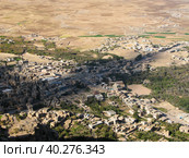Aerial panoramic View to Shibam fortress and old city in Yemen (2009 год). Стоковое фото, фотограф Сергей Майоров / Фотобанк Лори