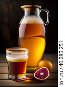 Glass of lemon limonade. Стоковая иллюстрация, иллюстратор Марина Володько / Фотобанк Лори