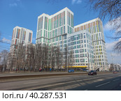 Высотный жилой комплекс «Богородский». Пятнадцати–тридцатиэтажный монолитный жилой дом, построен в 2012 году. Бульвар Маршала Рокоссовского, 6, корпус 1. Район Богородское. Город Москва (2023 год). Редакционное фото, фотограф lana1501 / Фотобанк Лори