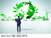 Ecology concept with ecological elements. Стоковое фото, фотограф Elnur / Фотобанк Лори